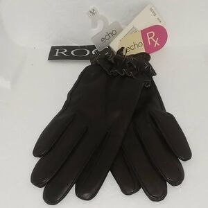Echo Vintage Brown Leather Gloves Size M